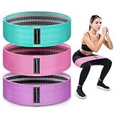 Exercise Bands, 3 Levels Fabric Resistance Bands for Working Out, Workout Bands Resistance for Women & Men, Multi-Colored Fabric Booty Bands for Leg Strength Training, Rehab, Yoga(Pink)