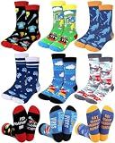 Croknit 6 Pairs Funny Lacrosse Socks for Youth Teens Boys Sports Crew Socks