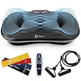 LifePro Vibration Plate Exercise Machine - Whole Body Workout Vibration Fitness Platform w/ Loop Bands - Home Training Equipment for Weight Loss & Toning (Black)