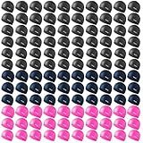120-Pack Silicone Swim Cap, 3 Colors (Black/Navy/Pink) with S/M/L Sizes, Waterproof Non-Slip Swimming Hat Bulk Pack for Adults, Professional Bathing Cap for Pool Training Competition