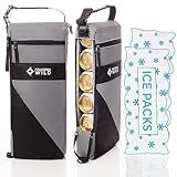 Falcona Wild Golf Cooler Bag Plus 2 Ice Packs - Keeps Drinks Cold for Hours - Holds 6 Cans - Fits Discreetly in Golf Bags - Insulated Beer Sleeve and Cooler Accessories