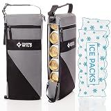 Falcona Wild Golf Cooler Bag Plus 2 Ice Packs - Keeps Drinks Cold for Hours - Holds 6 Cans - Fits Discreetly in Golf Bags - Insulated Beer Sleeve and Cooler Accessories