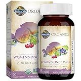 Garden of Life Multivitamin for Women - Organics Women's Once Daily Multi - 60 Tablets, Whole Food Multi with Iron, Biotin, Vegan Organic Vitamin for Women's Health, Energy Hair Skin and Nails