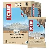 CLIF BAR - Energy Protein Bars - White Chocolate Macadamia Nut - Made with Organic Oats - Energy Bars - Non-GMO - (15 Pack)