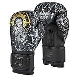 Twisto Boxing Gloves S6 - Pro Training & Sparring, Maya Hide Leather, Muay Thai, MMA, Kickboxing, Men, Women, Adults, Heavy Punching Bag, Focus Mitts, Pads, Gym Workout (16 oz, Gladiator)