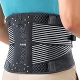 Rakiie Slim Back Brace for Lower Back Pain Relief, Lightweight & Breathable Back Support Brace for Men Women, Ergonomic Light Lumbar Support for Everyday Wear, Light Gray M
