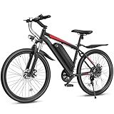 Loeook Electric Bike for Adults, 26" Ebike with 1000W Peak Motor, 21.7MPH 50Miles Electric Mountain Bike with 48V Removable Battery, Adjustable Stem, 21-Speed, Front Suspension, UL 2849 Certified