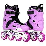 Traxart Urban Freestyle Inline Skates Purple Revolt Hardboot, Aluminum Frame, 80mm Wheels, ABEC-9 Bearings for Women US 8.5