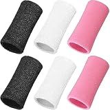 WILLBOND 6 Wrist Sweat Bands,Classic,Black, White, Pink