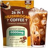 Mushroom Coffee - Instant Coffee with 26 Mushroom Complex, 90 Servings