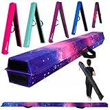 Marfula 6 FT / 8 FT / 9 FT Folding Gymnastics Beam Foam Balance Floor Beam - Extra Firm - Suede Cover - Anti Slip Bottom with Carry Bag For Kids/Adults Home Use