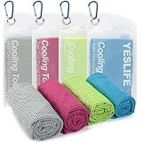 YESLIFE Cooling Towels, 4-Pack 40"x12", Multicolor Set A