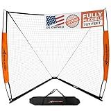 Lacrosse Goal 6x6 Feet | Lacrosse Net for Back Yard Fully Flexible and Portable | Pair with your Lacrosse Rebounder or Lacrosse Backstop | Used by man Lacrosse Goalie [Cary Bag included]