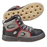 Acacia Grip-Inator Broomball Shoes, Gray/Black/Gray, 5