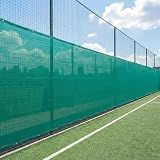 Yoojahow Tennis Court Windscreen Privacy Screen 6' x 60', 50% Shade Hdpe Fence Privacy Screen with Grommets & Zip Ties, Heavy Duty Wind Blocker Fence Cover for Tennis Court, Backyard(Green)