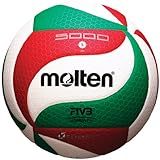Molten V5M5000 Men's NCAA Flistatech Volleyball, Red/Green/White, 1