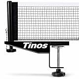 Tinos Professional Table Tennis Net fits 1.8" Maximum Table Thickness | Screw Clamp Ping Pong net & Post Set | Height and Tension adjustments