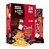 NuGo Dark, Pretzel w/SS, 12g Vegan Protein Bar, Gluten Free, 24 Count