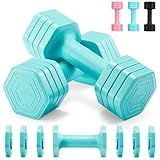 EQUIPRO Adjustable Dumbbell Set, 4 in 1 Weights for Women at Home, Hand Weights Dumbbells for Women, Each 2lb 3lb 4lb 5lb Fast Adjust Weight with Soft TPU Handle for Home Gym Exercise Training