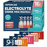 Venture Pal High Sodium Sugar Free Electrolytes Powder Packet - Hydration Packets with Sodium, Potassium & Magneisum | Zero Calories | Vegan | Keto & Paleo Friendly Electrolyte Drink Mix | 16 Stick