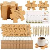 80Pcs/20 Sets Employee Appreciation Gifts Set - Puzzle Cork Coasters with Cards, Pens & Paper Bags, Thank You Gifts Bulk, Appreciation Gift for Coworkers, Perfect for Teachers, Nurses, Office, School