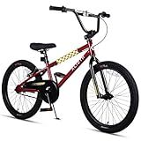 vollsch BMX Style Kids Bike for 7-14 Years Old Boys Girls Teens 20 Inch Bicycle with Rear V Brake Coaster Brake, Red