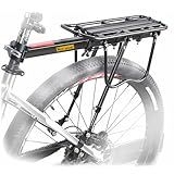 West Biking 110Lb Capacity Almost Universal Adjustable Bike Cargo Rack Cycling Equipment Stand Footstock Bicycle Luggage Carrier Racks with Reflective Logo