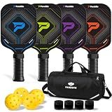 Panddte Pickleball Paddles, Lightweight Carbon Fiber Paddles Set of 4