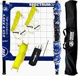 Park & Sun Sports Spectrum Classic: Adjustable Professional Outdoor Volleyball Net System, Classic Blue Net - Ideal for Beach, Grass, and Backyard Games - Durable, Easy Setup, Anti-Sag, Portable