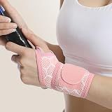 FRSNUG Pink Wrist Brace 2 Pack, Adjustable Support for Women Workout