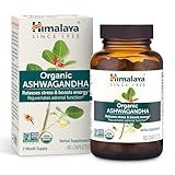 Himalaya Organic Ashwagandha Root, 60 Day Supply - Herbal Adrenal Support Supplements for Stress Relief and Energy Support - USDA Organic, Non-GMO, Vegan, Gluten Free, No Additives, 670 mg, 60 Caplets