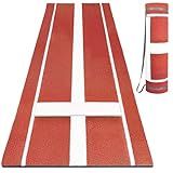 Softball Pitching Mat, 10' X 3' Baseball Hitting Mat, Anti-Slip Anti-Fade Pitch Practice Mat, Softball Pitching Mound for Outdoor/Indoor (Red)