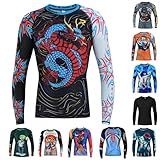 Roar BJJ Kid's MMA Rash Guard Training No-Gi and Gi Jiu Jitsu Rashguard MMA Grappling Compression Shirts Wrestling (US, Alpha, Medium, Regular, Dragon)