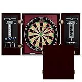 EastPoint Belmont Offical Size 18'' Dart Board Cabinet, 6 Steel Tip Darts