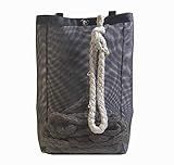 Rope Bag, Black Mesh, Heavy Duty, Great for Boats or Shore Lines