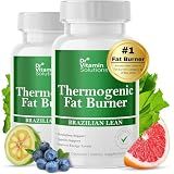 Thermogenic Fat Burner for Women and Men - Appetite Suppressant for Weight Loss - Includes Green Tea Extracts for Bloat Relief - Metabolism Booster - Pack of 2