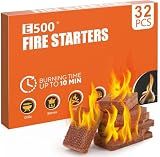 E500 Fire Starter, Waterproof Firestarter Sticks - Easy Fire Ignition