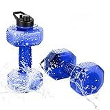 SIXRARI 2 PCS Water Weights for Pool Exercise – Upgraded Non-Slip PE Water Dumbbells, Adjustable Aqua Fitness Aerobics Equipment for Arm Toning, Aqua Therapy & Home Workouts (Blue)
