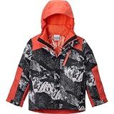 Columbia Youth Whirlibird III Interchange Jacket, Black Cascades/Zing, Large