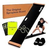 Slyfit Slide Board – Revolutionize Your Workouts: Slide Exercise at Home with Booties for Fitness, for Multi-Sport Training, Core Strength, Flexibility – Low-Impact Durable Home Gym Equipment for Balance and Agility
