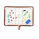 Wrzbest Pro Ice Hockey Coaching Whiteboard - Magnetic Tactics Clipboard w/Zipper Case & Player Markers - Dry Erase Strategy Board for Game Plans & Practice Diagrams (16.5"x11")