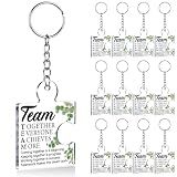 DRMNPKT 12 Pcs Team Gifts Bulk for Coach Thank You Appreciation Keychains