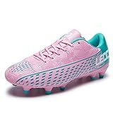LEOCI Soccer Cleats for Women's and Men's Outdoor Unisex Football Shoes Firm Rugby Boots