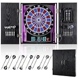 Yirinatek Electronic Dart Board, Electric Dartboard LED Cabinet for Adults