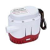 NEWMAIX 12V 2000GPH Automatic Electric Bilge Pump Marine Boat Submersible Water Pump with Built in Float Switch