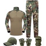 VPZenar Men's Tactical Uniform,Combat Shirt & Pants,WLD Airsoft Clothes,M