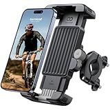 Lamicall Bike Motorcycle Phone Mount - [1s Quick Lock] Bike Cell Phone Holder Clip, Bicycle Scooter Handlebar Clamp, for iPhone Air, 17 16 15 Pro Max, Galaxy S25 S24 Ultra, 6-7.2" Phones