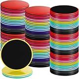 Jenaai Core Sliders Bulk Exercise Glider Discs Gifts for Group Training Classes Fitness Slider Workout Dual Sided AB Pads for HIIT Gym Carpet Hardwood Floor(40 Pcs (20 Pairs))
