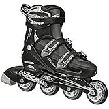 Roller Derby V-Tech 500 Adjustable Performance Inline Skates for Men, Women, Kids, Teens, Large (6-9), Black