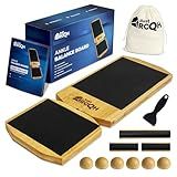 Ankle Balance Board & Ankle Strengthener for Rehab & Physical Therapy – Single Leg Bamboo Axis Board with Quick - Release System, 2 Training Levels & Scraper Tool